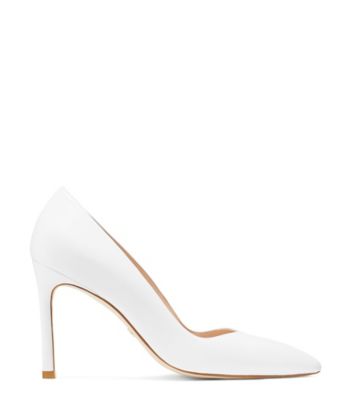 Stuart Weitzman,ANNY,Pump,Cuir nappa,Blanc