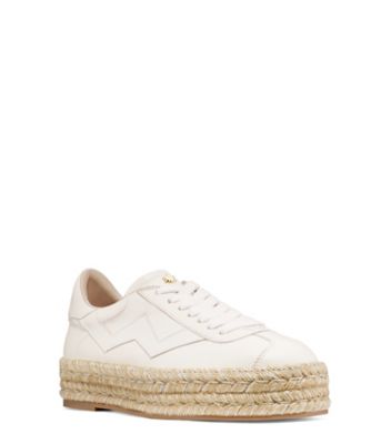 Stuart Weitzman,DARYL ESPADRILLE,Flat,Cuir nappa,Coquillage