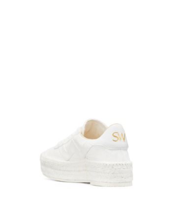 Stuart Weitzman,ESPADRILLE DARYL EN TOILE,Sneaker,Toile,Crème,Back View