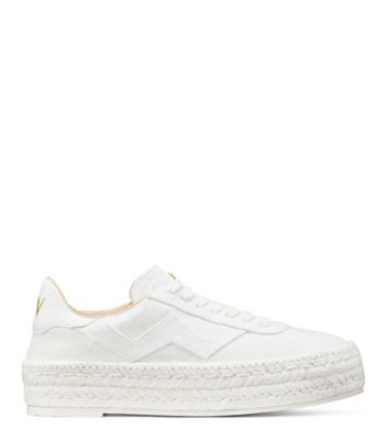 Stuart Weitzman,ESPADRILLE DARYL EN TOILE,Sneaker,Toile,Crème,Front View