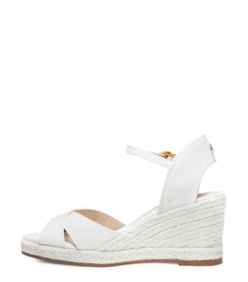 Stuart Weitzman,Espadrille à talon compensé Mirela,Sandal,Toile,Crème