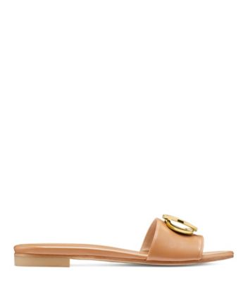Stuart Weitzman,CAICOS,Sandal,Cuir,Beige,Front View