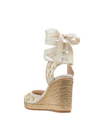Stuart Weitzman,MARGUERITA STARS,Sandal,Toile,Naturel