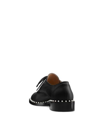 Stuart Weitzman,Kiran Pearl,Flat,Smooth Leather,Black,Back View