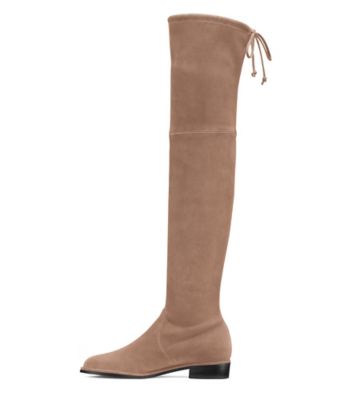 Stuart Weitzman,LOWLAND,Boot,Suède extensible,Taupe