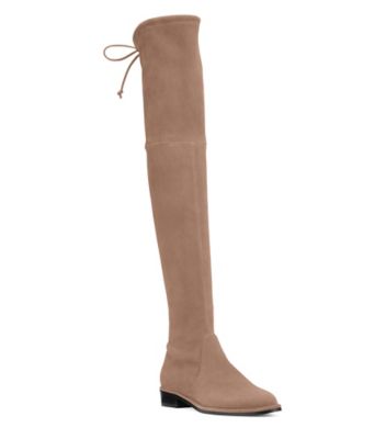 Stuart Weitzman,LOWLAND,Boot,Suède extensible,Taupe