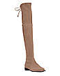 Stuart Weitzman,LOWLAND,Boot,Stretch suede,Taupe,Side View