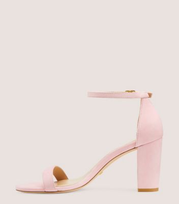 Stuart Weitzman,NEARLYNUDE,Sandal,Suède,Barbe à papa