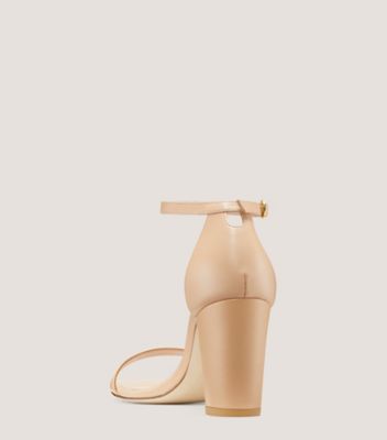 Stuart Weitzman,NEARLYNUDE STRAP SANDAL,Leather,Nappa Leather,Sandals,Traction,Cocktail,
