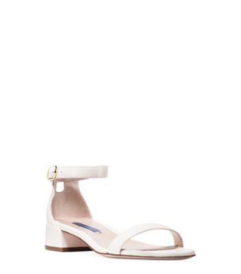 Stuart Weitzman,Nudistjune,Sandal,Nappa Leather,Cream,Side View