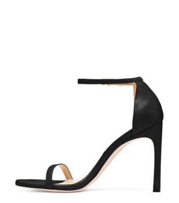 Stuart Weitzman,NUDISTSONG,Leather,Nappa Leather,Sandals,Traction,Cushioned,Cocktail,Black