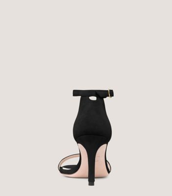 Stuart Weitzman,Sandale à sangle Nunakedstraight,Sandal,Suède,Noir