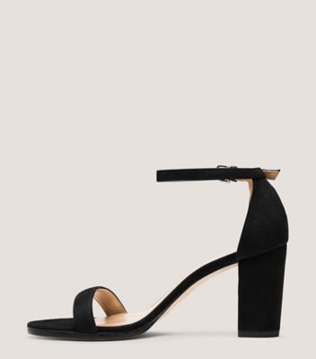 Stuart Weitzman,SIMPLE,Sandal,Suede,Black