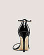 Stuart Weitzman,Nudistsong Strap Sandal,Sandal,Patent leather,Black,Back View
