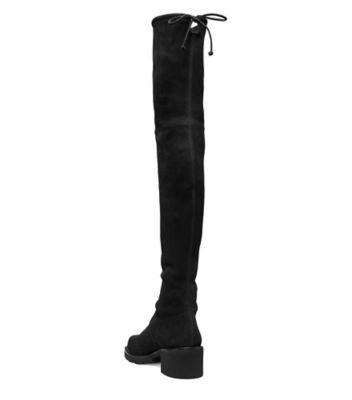 Stuart Weitzman,FLANNERY CITY BOOT,Boot,Suède extensible,Noir,Back View