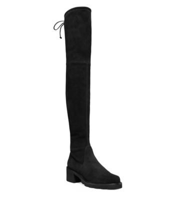 Stuart Weitzman,FLANNERY CITY BOOT,Boot,Suède extensible,Noir,Side View