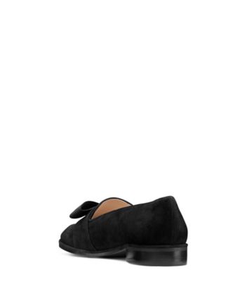 Stuart Weitzman,KEEGAN BOW,Flat,Suède,Noir,Back View