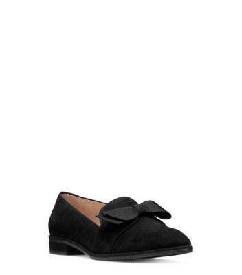 Stuart Weitzman,KEEGAN BOW,Flat,Suède,Noir,Side View