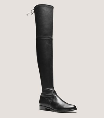 Stuart Weitzman,Lowland,Boot,Stretch Nappa Leather,Black,Side View
