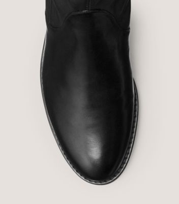 Stuart Weitzman,LOWLAND,Leather,Nappa Leather,Rubber,Boots,Tie Belt,Day Party,Black,top down View