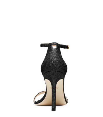 Stuart Weitzman,Amelina 95,Sandal,Fines paillettes,Noir