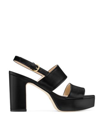 Stuart Weitzman,ONO,Sandal,Cuir,Noir