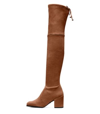 Stuart Weitzman,Tieland,Boot,Suède extensible,Cappuccino