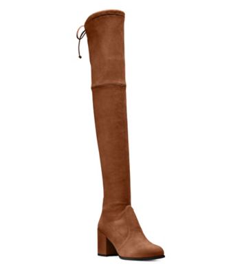 Stuart Weitzman,Tieland,Boot,Suède extensible,Cappuccino
