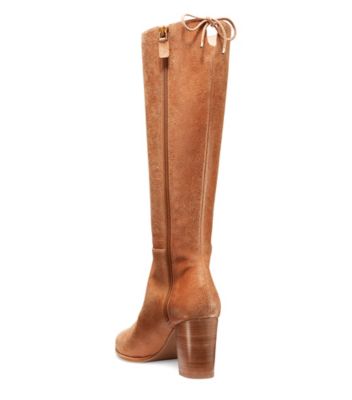 Stuart Weitzman,HETTIE,Boot,Cuir au fini métallique,Beige