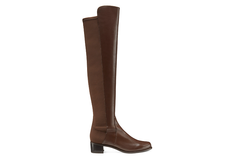 Stuart Weitzman,RESERVE,Boot,Nappa leather,Walnut Brown,Front View