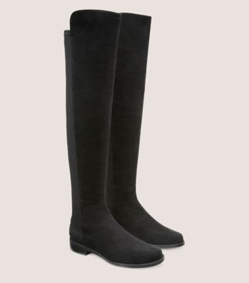 Stuart Weitzman,5050,Boot,Suède,Noir,Angle View