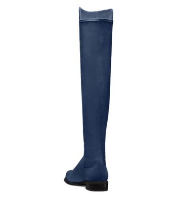 Stuart Weitzman,5050,Boot,Suède,Bleu marine,Back View