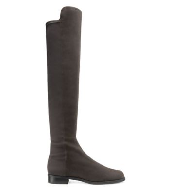 Stuart Weitzman,5050,Boot,Suède,Gris ardoise,Front View