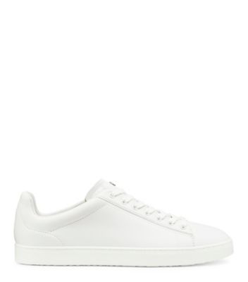 Stuart Weitzman,Livvy Sneaker,Flat,Leather,White,Front View