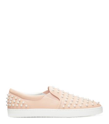 Stuart Weitzman,GOLDIE À ENFILER,Sneaker,Cuir,Rose blush poudre