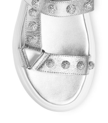 Stuart weitzman zoelie online embellished leather flatform sandals