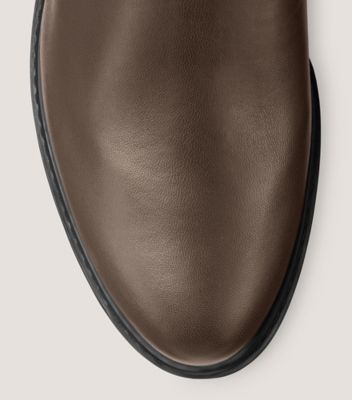 Stuart Weitzman,CITY BOOT,Leather,Nappa Leather,Rubber,Boots,Mixed Media,Flexible,Casual,Brown,top down View