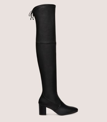 Stuart Weitzman,GENNA 60 CITY BOOT,Boot,Stretch Nappa Leather,Black,Front View