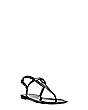 Stuart Weitzman,Sallie T-Strap Jelly Sandal,Sandal,Shine rubber,Black,Side View