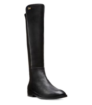 Stuart Weitzman,Botte au genou Keelan City,Boot,Cuir nappa,Noir