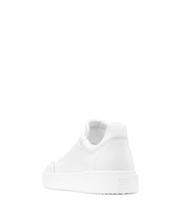 Stuart Weitzman,Ryan Low-Top Sneaker,Sneaker,Action leather,White & Clear,Back View