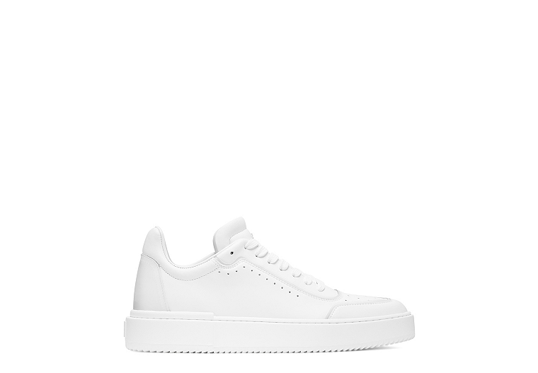 Stuart Weitzman,Ryan Low-Top Sneaker,Sneaker,Action leather,White & Clear,Front View