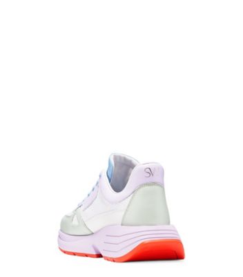 Stuart Weitzman,Willow Runner,Sneaker,Leather & mesh,Wisteria Multi,Back View