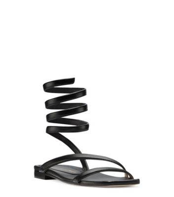 Shop Bottega Veneta Spiral Python-Embossed Leather Sandals