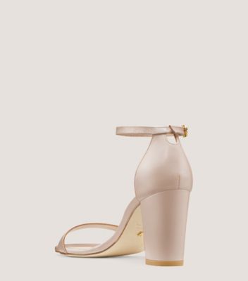 Stuart Weitzman,NEARLYNUDE,Sandal,Smooth Leather,Dolce Taupe,Back View