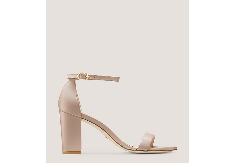Stuart Weitzman,NEARLYNUDE,Sandal,Leather,Dolce Taupe,Front View