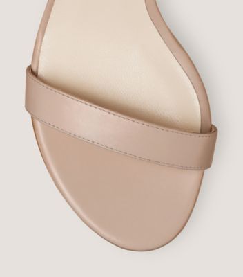 Nearlynude Strap Heel Leather Sandal | Stuart Weitzman