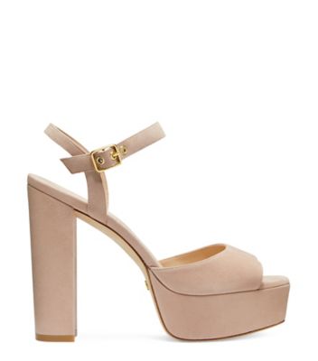 Stuart Weitzman,RYDER 95 PLATFORM SANDAL,Leather,Suede,Sandals,Traction,Party,,Front View