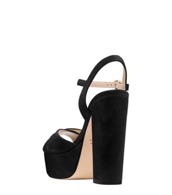 Stuart Weitzman,SOLIESSE,Sandal,Suède,Noir