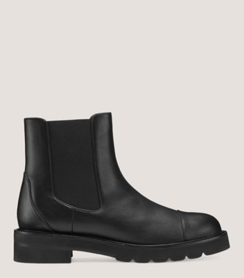 Stuart Weitzman,Bottine Frankie Lift,Bootie,Cuir,Noir,Front View